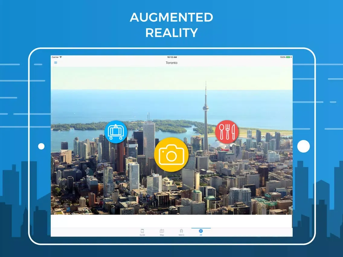 Zrzuty ekranu Toronto Travel Guide with Offline Street Map iPad 