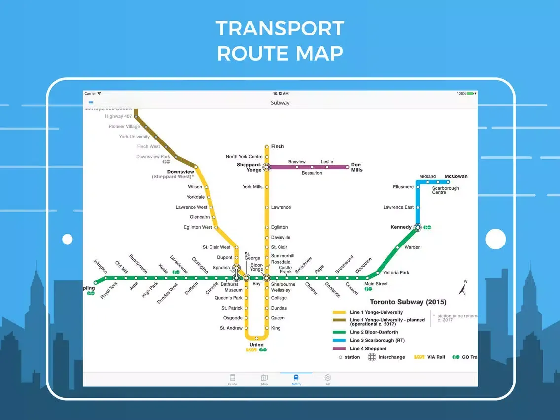 Zrzuty ekranu Toronto Travel Guide with Offline Street Map iPad 