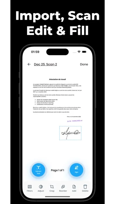 Capturas de pantalla de esign: sign documents