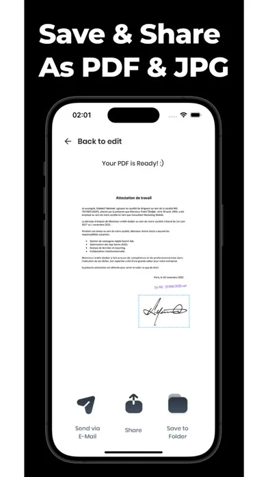 Capturas de pantalla de esign: sign documents