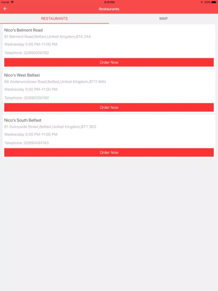 Nicos Pizza Pasta iPad  سکرین شاٹس