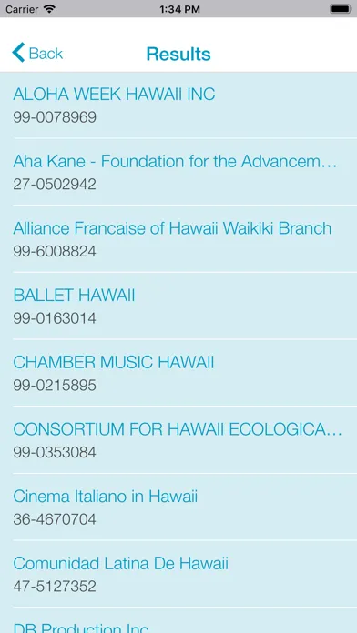 Hawaii Charity Finder Ekran Görüntüleri