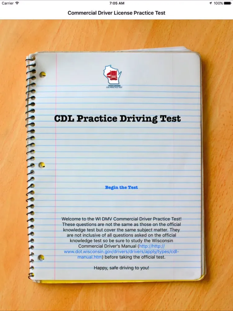 Capturas de pantalla de WI DMV CDL Practice Test iPad 