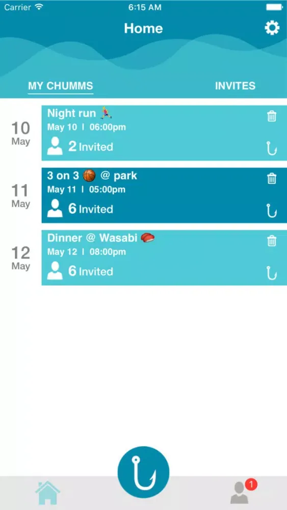 Tangkapan layar Chumm: Daily Social Planning