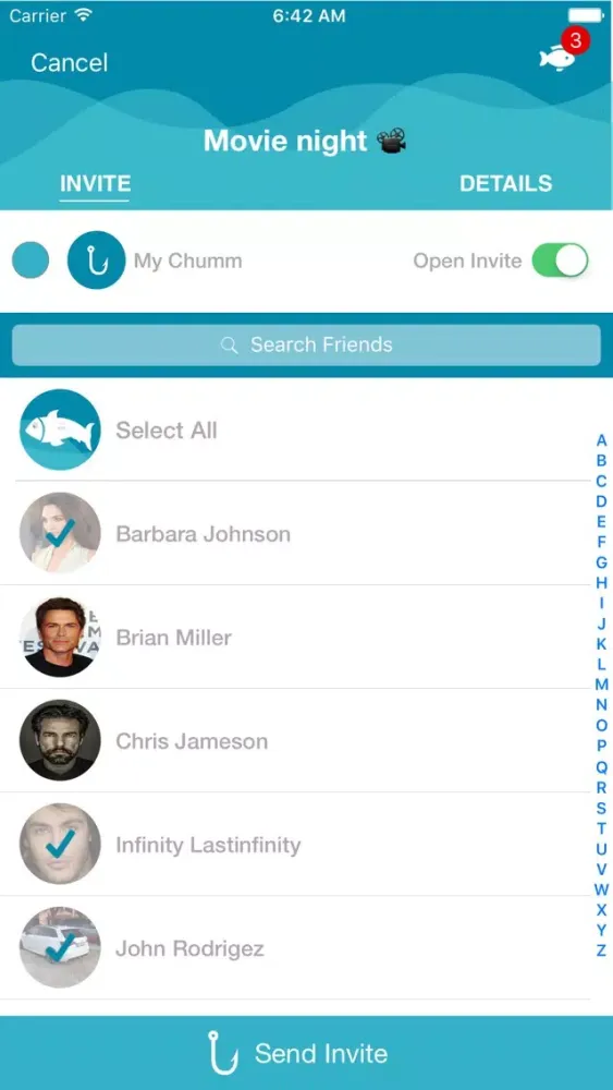Tangkapan layar Chumm: Daily Social Planning