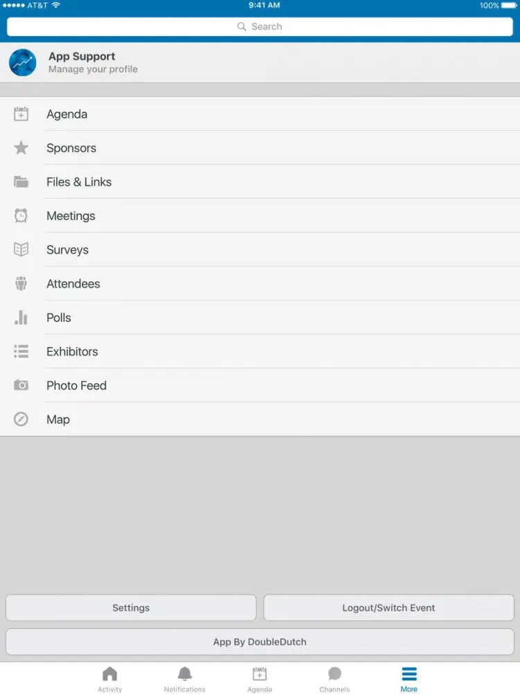Capturas de tela do Nielsen Growth Summit iPad 