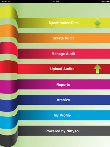 Tangkapan layar 5s audit app on cloud iPad 