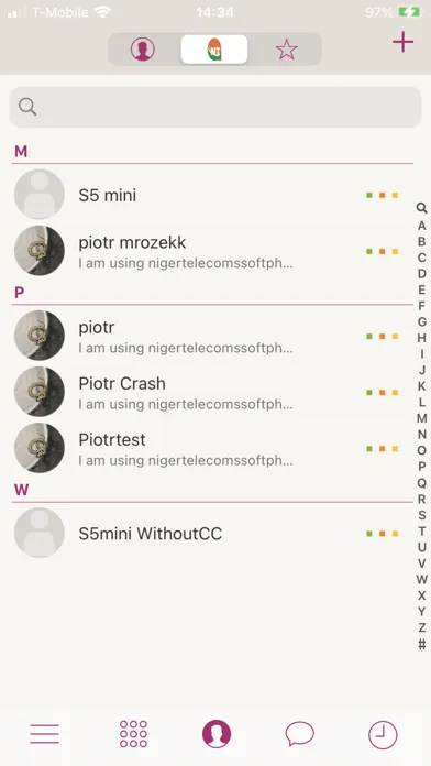 Niger Télécoms Softphone Screenshots