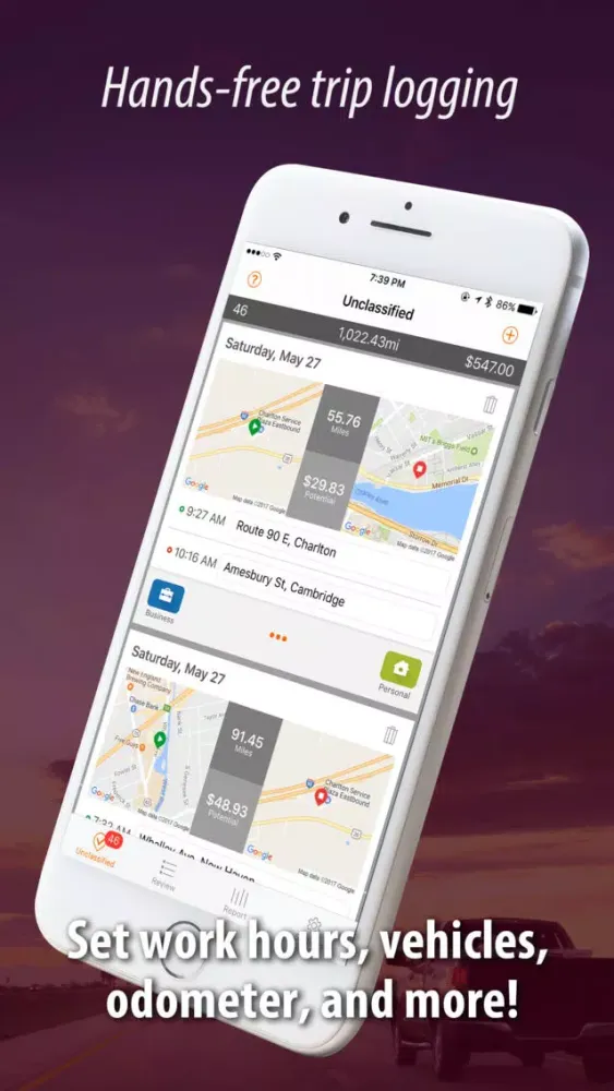 Auto Mileage Tracker Log應用截圖