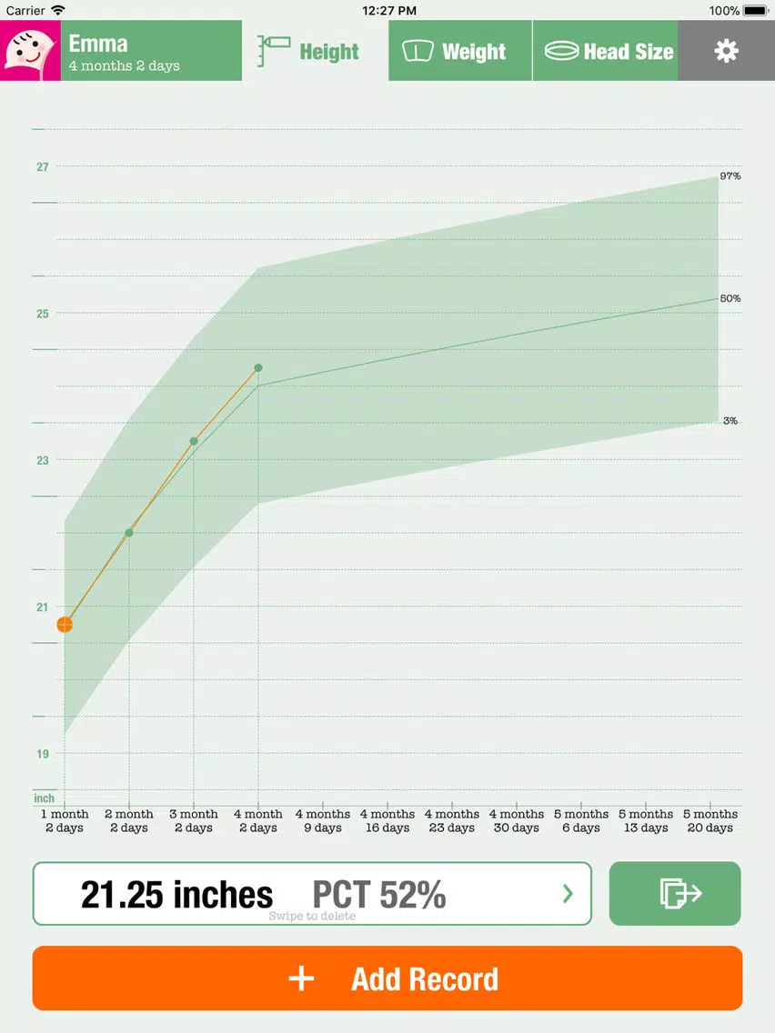 Growth+ (Child Growth Charts) iPad  Screenshots