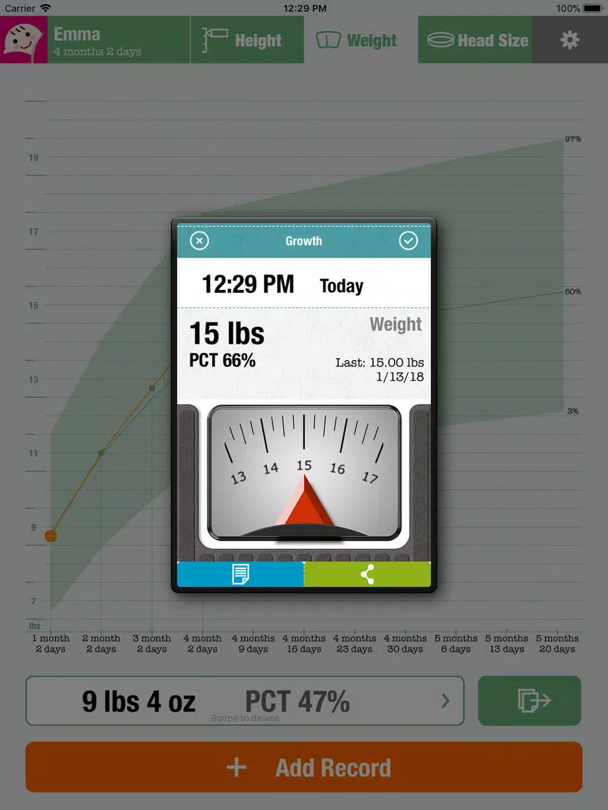 Growth+ (Child Growth Charts) iPad  Screenshots