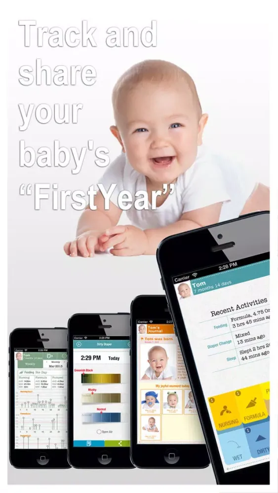 FirstYear Pro - Baby feeding timer, sleep, diaper log应用截图