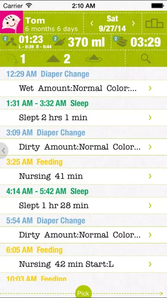 FirstYear Pro - Baby feeding timer, sleep, diaper log应用截图
