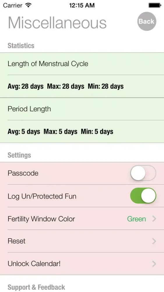 Zrzuty ekranu Ovulation and Pregnancy Calendar (Fertility Calculator, Gender Predictor, Period Tracker)