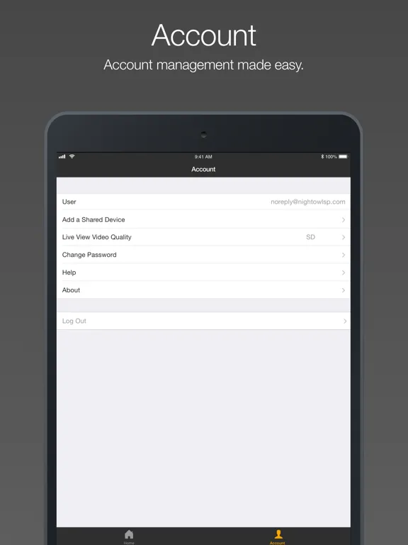 Night Owl Connect iPad  Screenshots