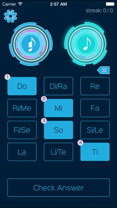 Capturas de tela do Relative - Absolute Solfege Ear Trainer