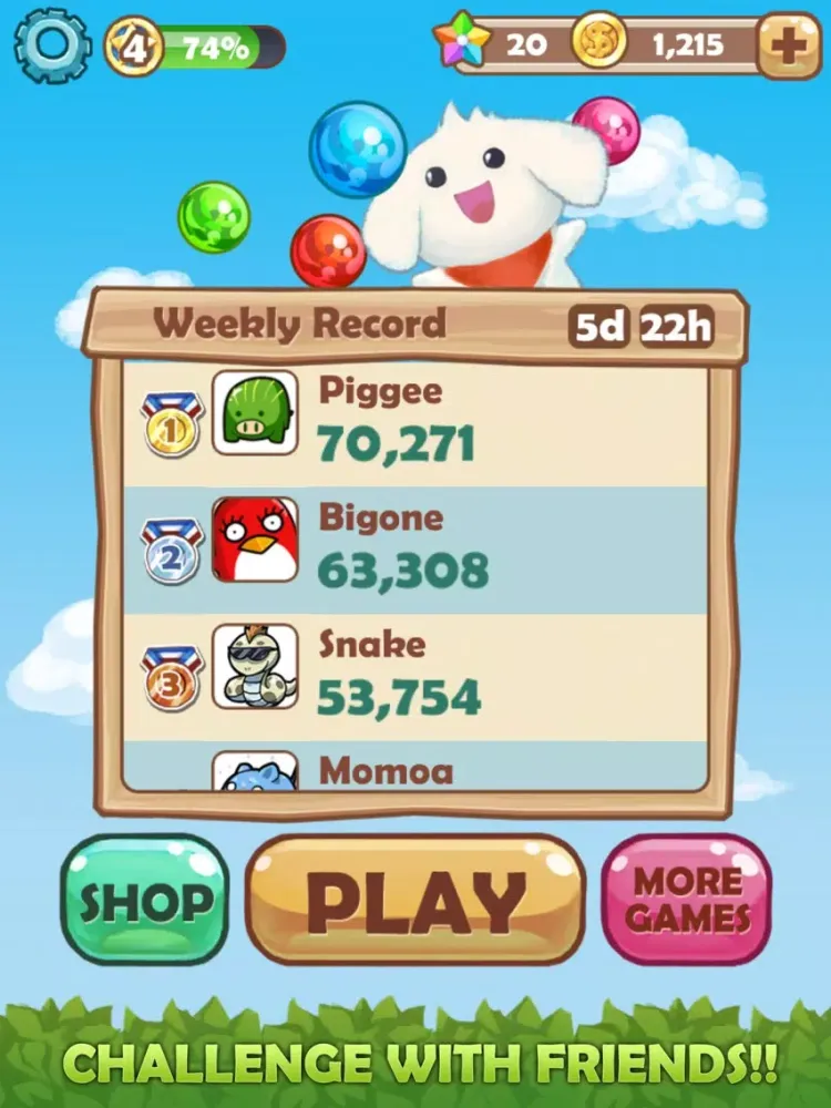 ภาพหน้าจอของ Bubble Puppy Shooter iPad 