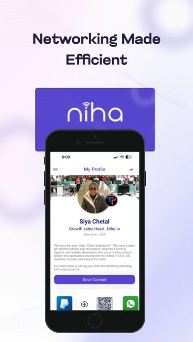 Niha - Digital Business Card Screenshots