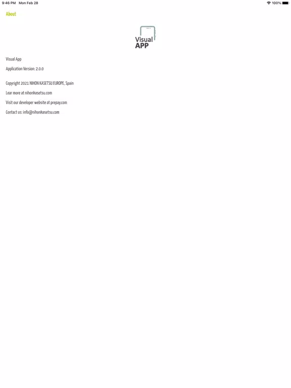 Visual App iPad  Screenshots