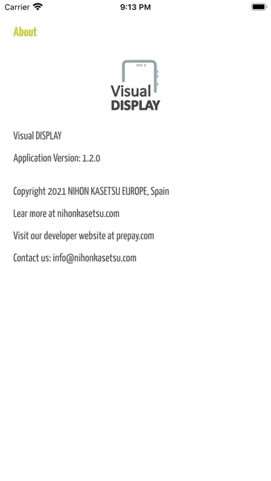 Screenshot di Visual Display