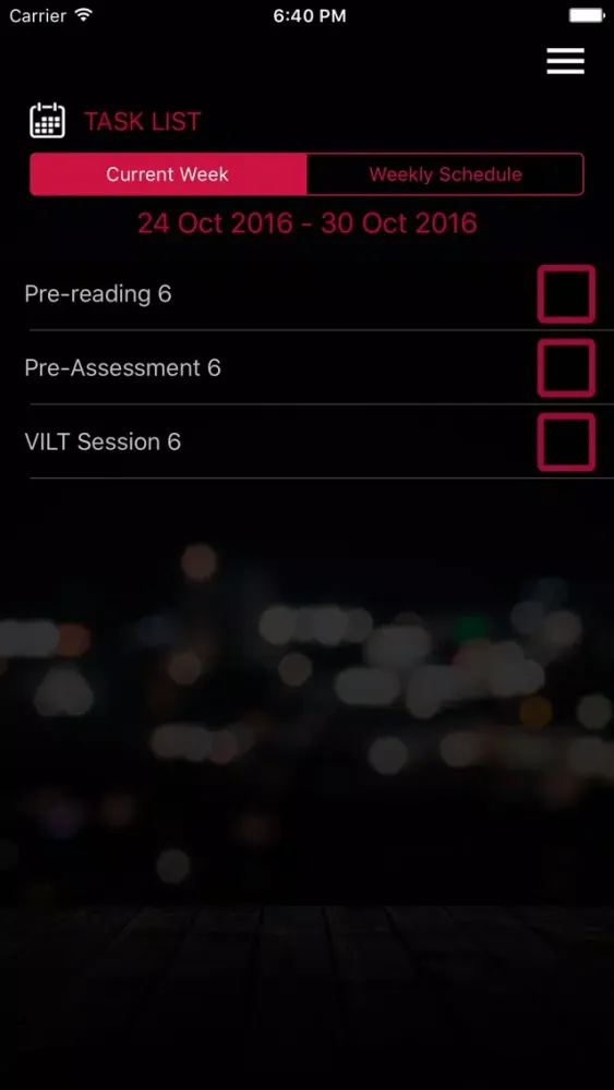 Capturas de tela do NIIT Program