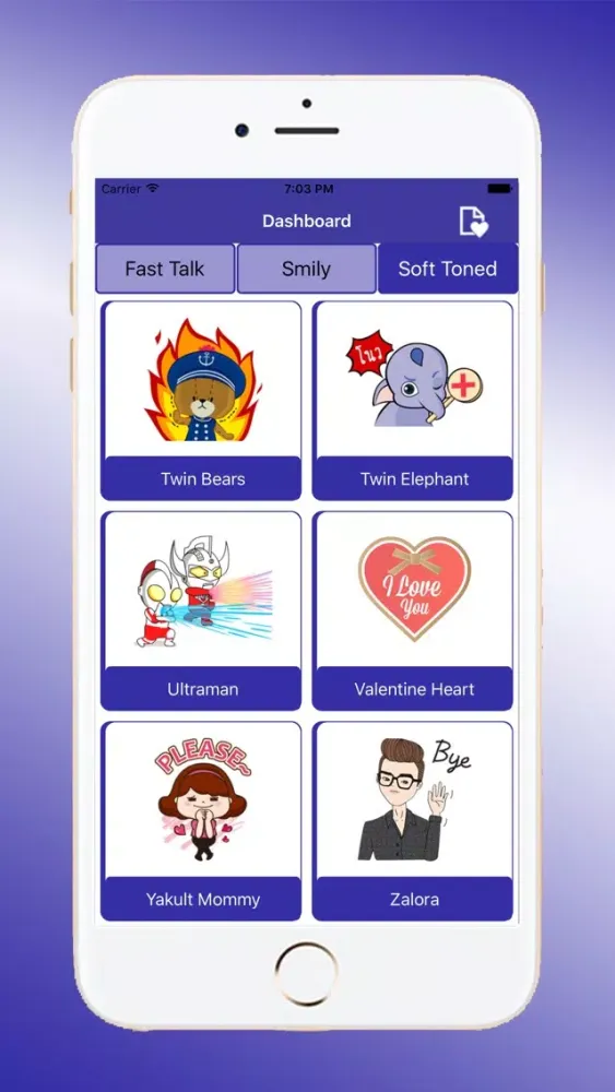 Captures d'écran de Fast Talk Stickers