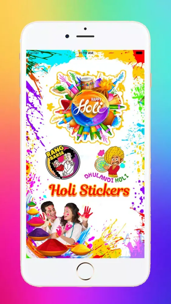 Ảnh chụp màn hình của Holi Stickers