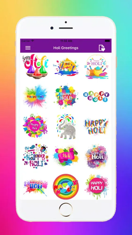 Ảnh chụp màn hình của Holi Stickers