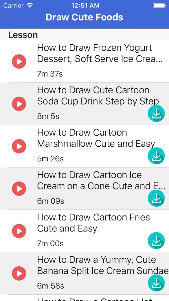 Draw Cute Foods Ekran Görüntüleri