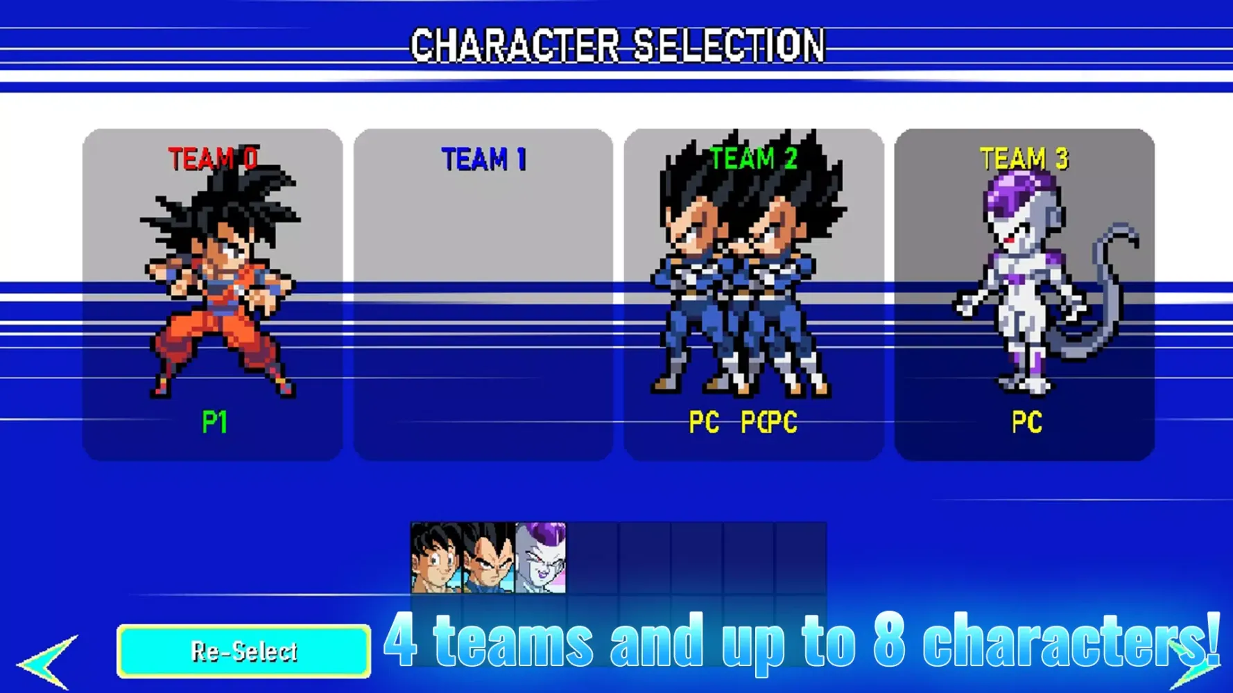 Ảnh chụp màn hình của Legendary Warriors Tournament