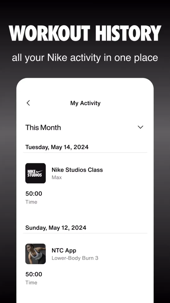 Ảnh chụp màn hình của Nike Studios