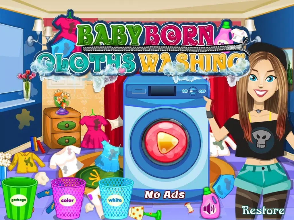 ภาพหน้าจอของ New Baby Born Clothes Washing games -baby care games iPad 