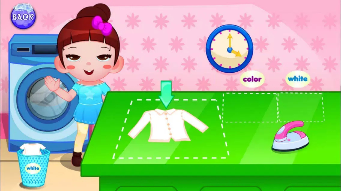 ภาพหน้าจอของ New Baby Born Clothes Washing games -baby care games