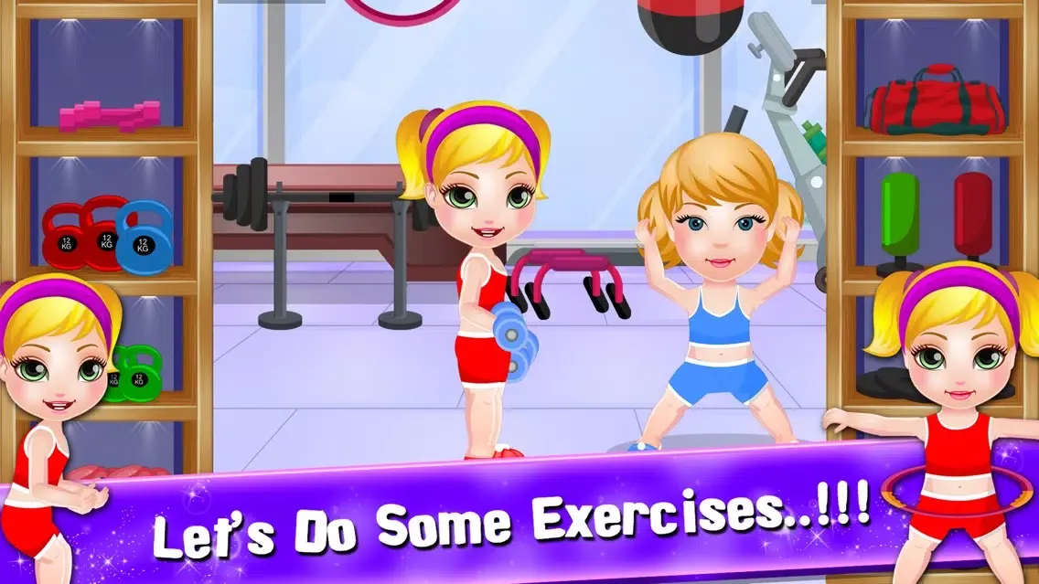 Capturas de tela do Little American Baby Care Gym Training