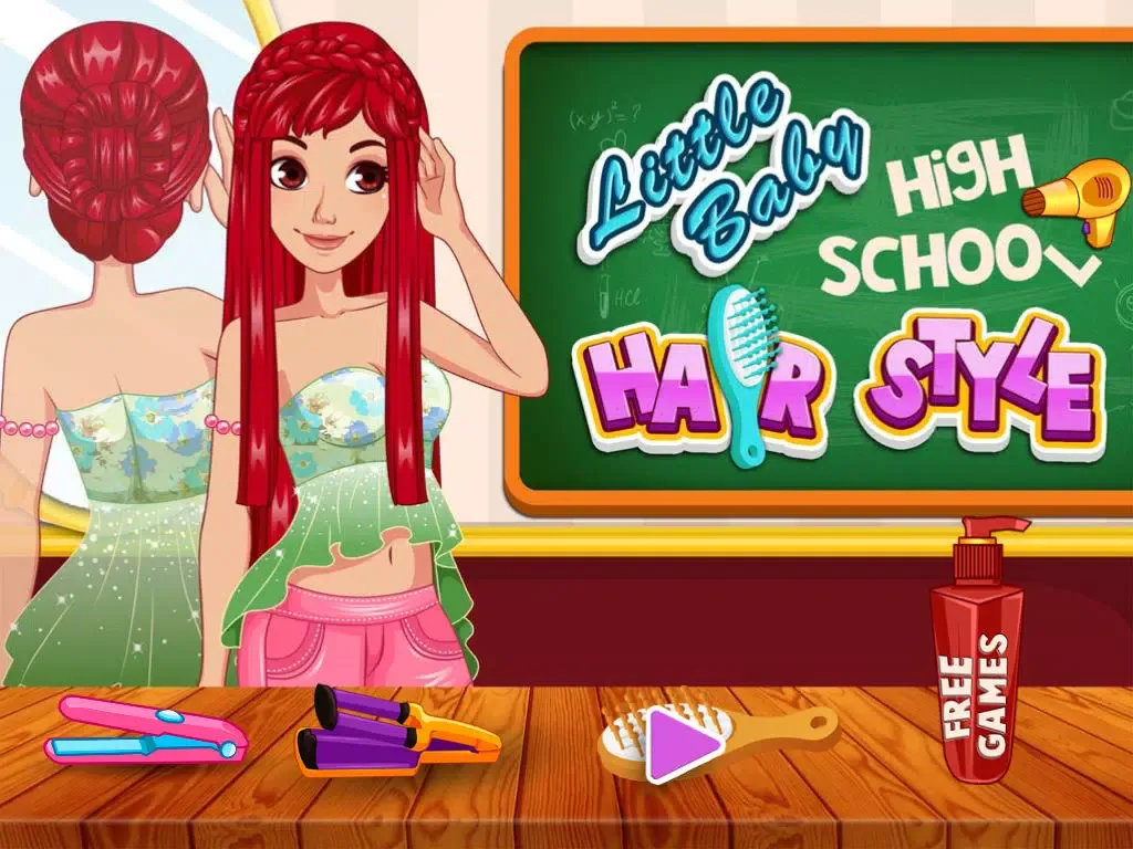 Capturas de pantalla de Little Baby High School Hair Style iPad 