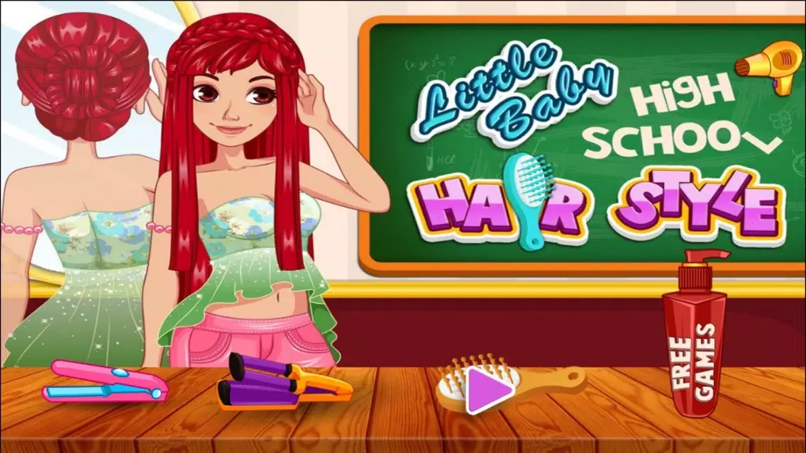 Capturas de pantalla de Little Baby High School Hair Style