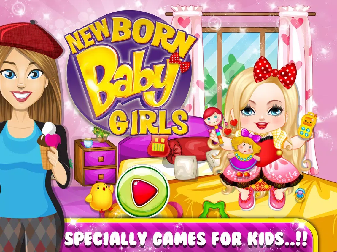 New Born baby girls care iPad Screenshots