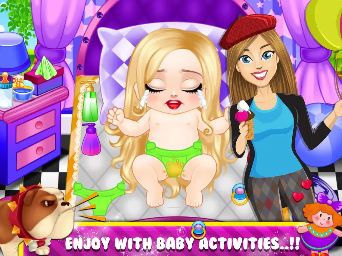 New Born baby girls care iPad Screenshots