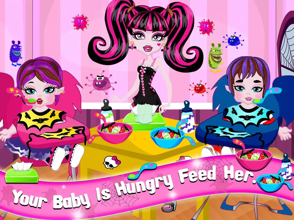 Capturas de tela do NewBorn Twins Monster Sister free girls games iPad 