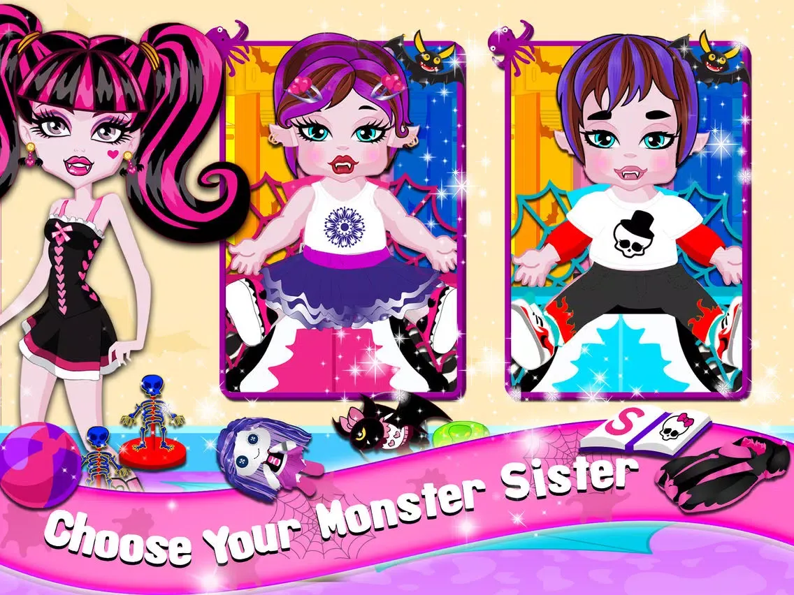 Capturas de tela do NewBorn Twins Monster Sister free girls games iPad 