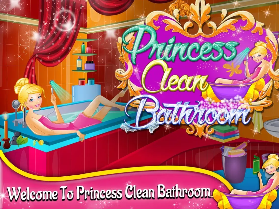 Capturas de pantalla de Princess Clean Bathroom kids learning games iPad 