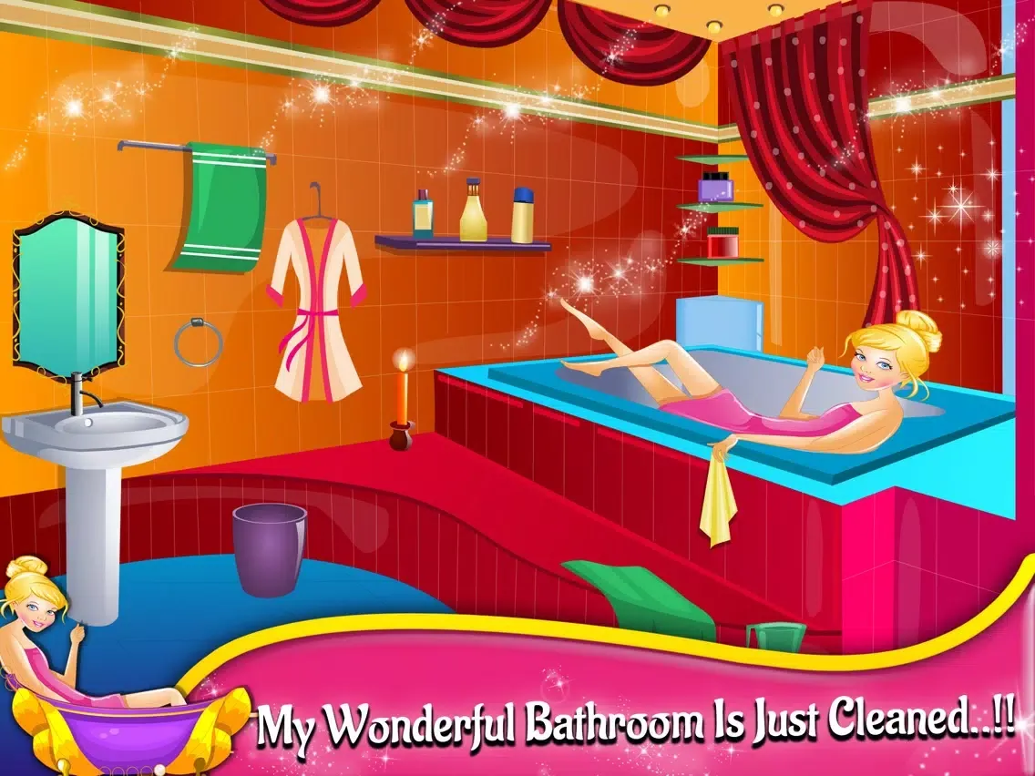 Capturas de pantalla de Princess Clean Bathroom kids learning games iPad 