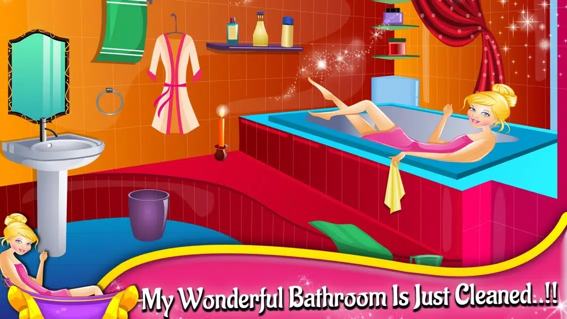 Capturas de pantalla de Princess Clean Bathroom kids learning games