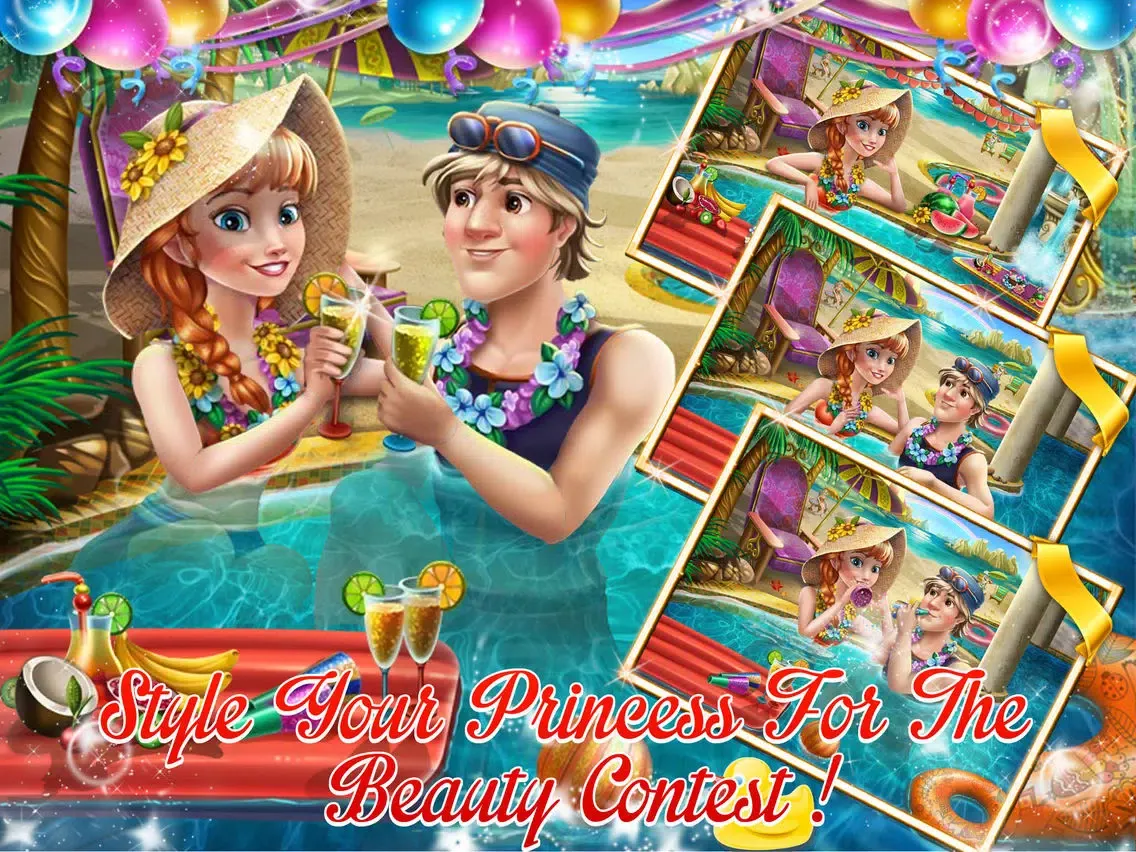 Prince and Princess pool celebration iPad  स्क्रीनशॉट