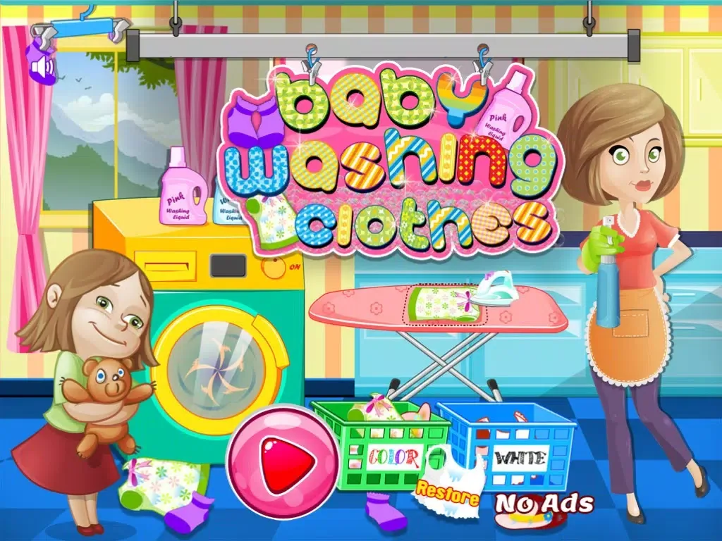 Ảnh chụp màn hình của Kids Washing Cloths free girl games iPad 