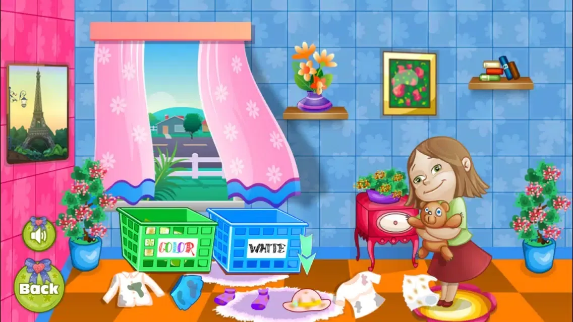 Ảnh chụp màn hình của Kids Washing Cloths free girl games