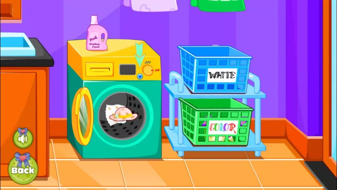 Ảnh chụp màn hình của Kids Washing Cloths free girl games