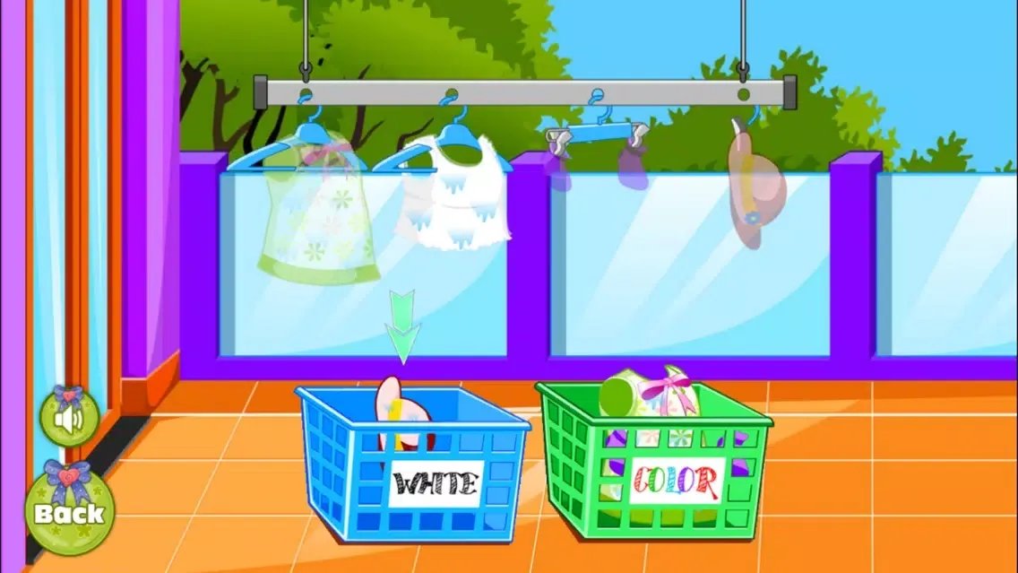 Ảnh chụp màn hình của Kids Washing Cloths free girl games
