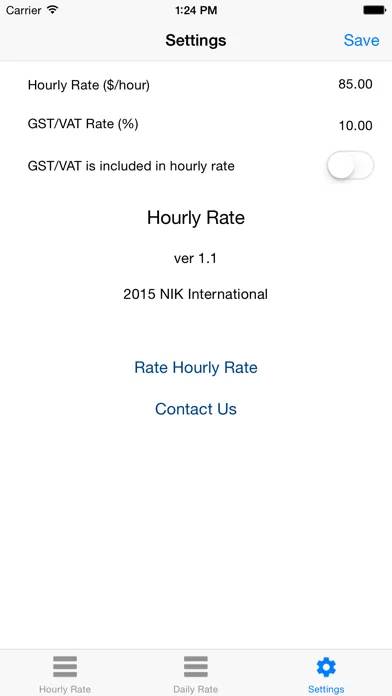 Capturas de tela do Hourly Rate