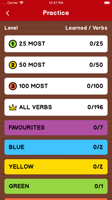 Irregular Verbs — Color Verbs Ekran Görüntüleri